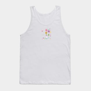 Decorative springtime abstract flowers Tank Top